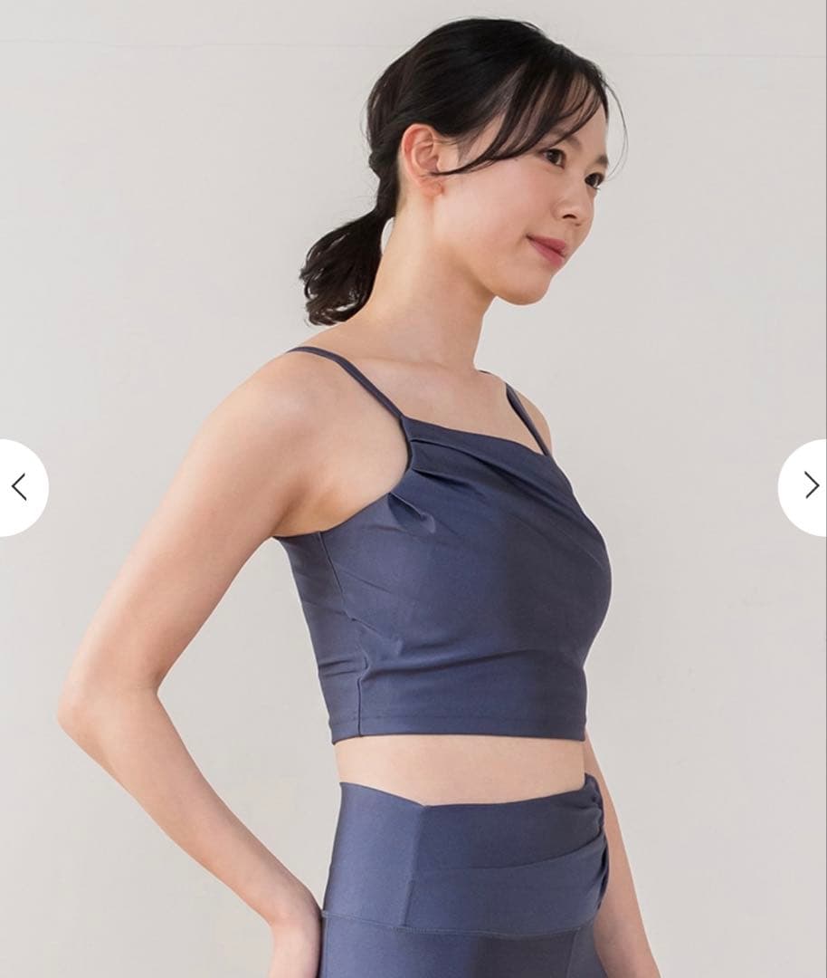 SUKALA シャインストレッチアシンメトリー トップス