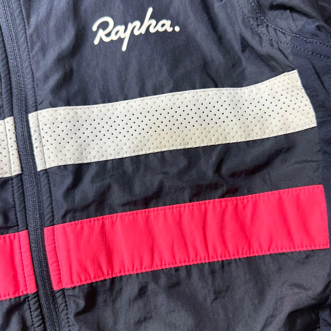 Rapha Brevet ウィンドブロックジャージ 長袖 S 反射ライン 紺