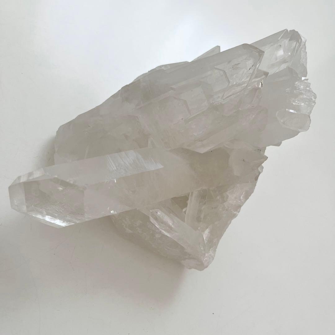 アーカンソー水晶　クラスター　原石　虹入り　大型約1.1キロ　希少