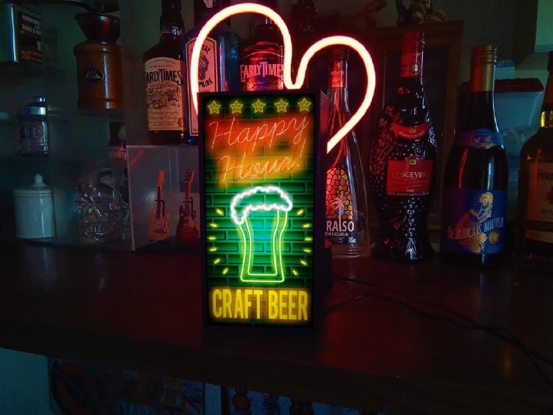 ビール パーティー スナック 酒 カフェ バー 看板 置物 雑貨 ライトBOX