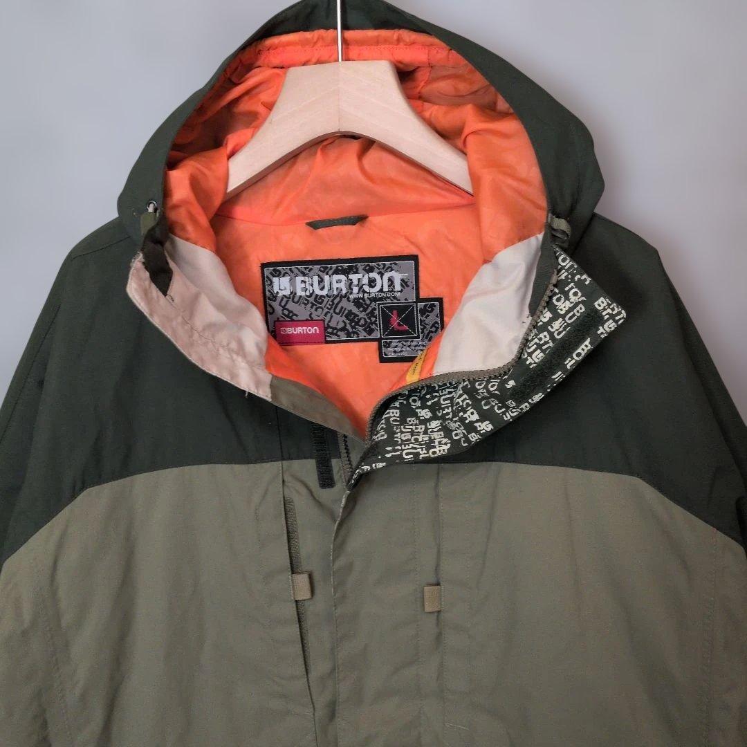 美品 BURTON バートン スノーボードジャケット L カーキ 2トーン