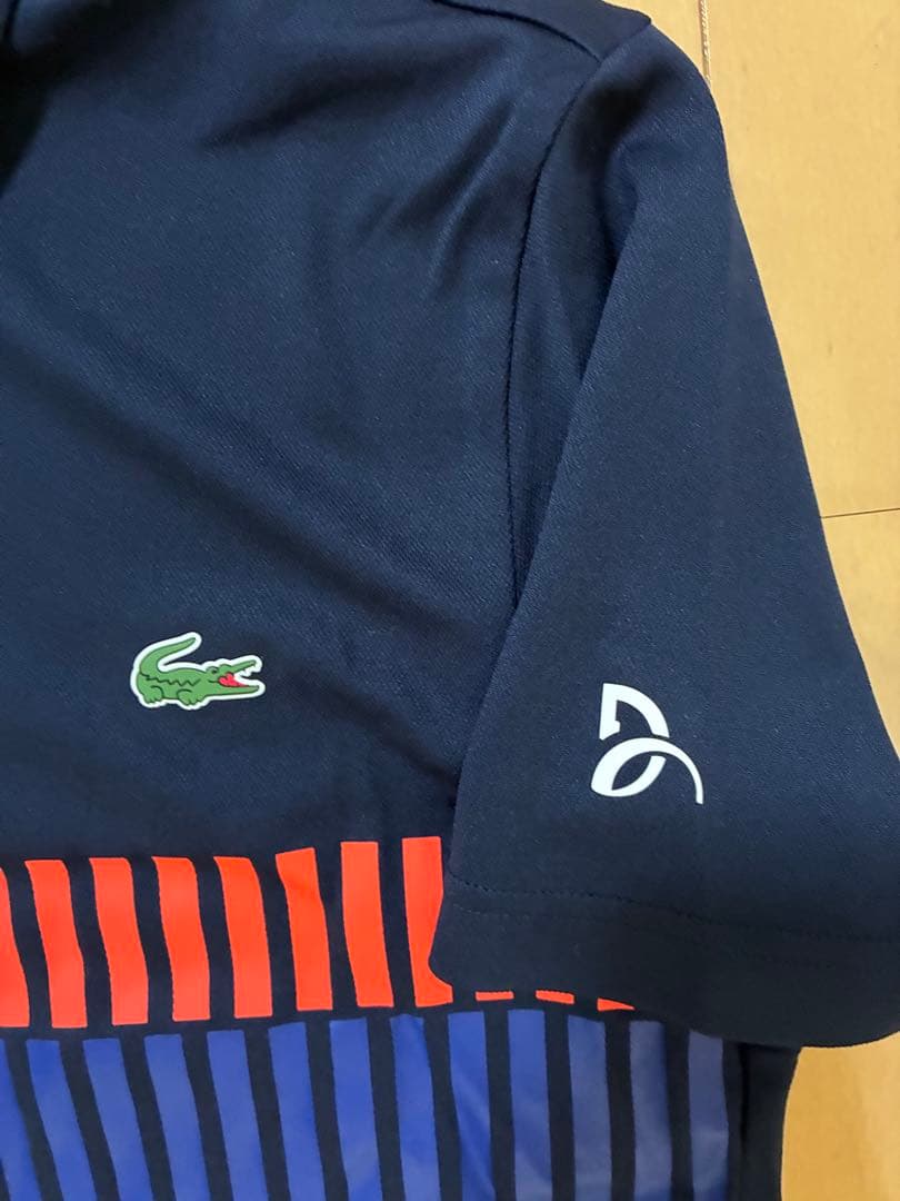 LACOSTE ストライプ ポロシャツ US S ジョコビッチ