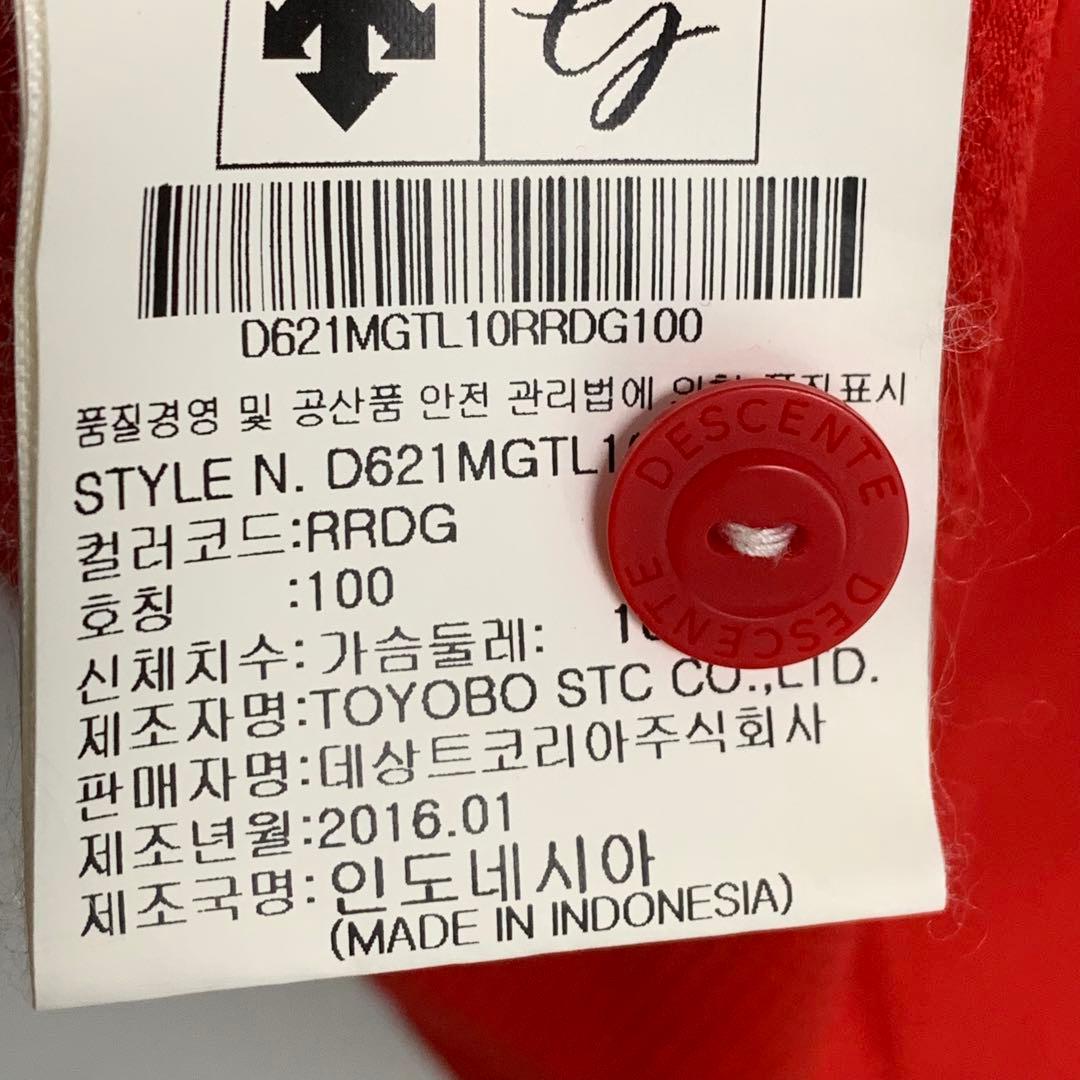 DESCENTE デサント✨長袖ポロシャツ　赤　 L　ゴルフ　速乾