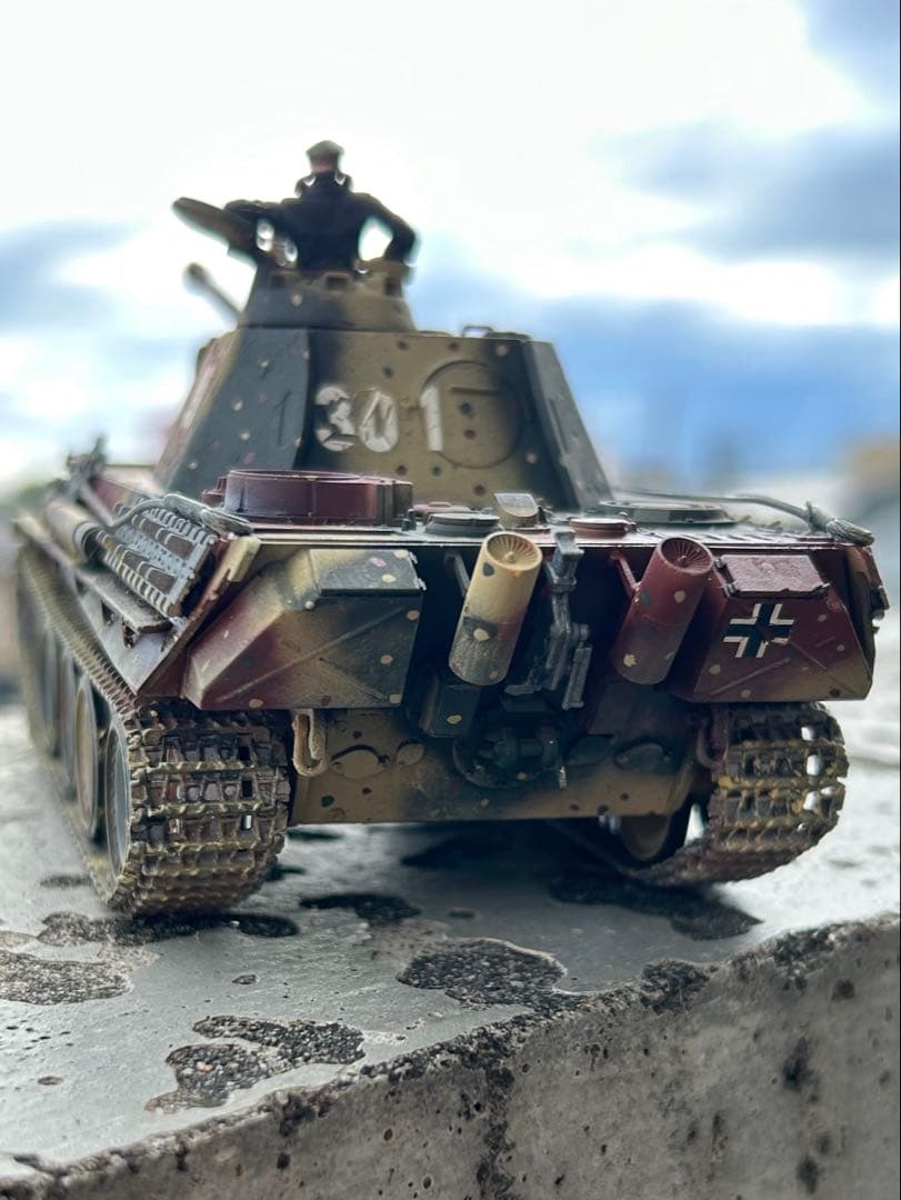 タミヤ 1/48 ドイツ戦車パンサー G型　組立済み完成品