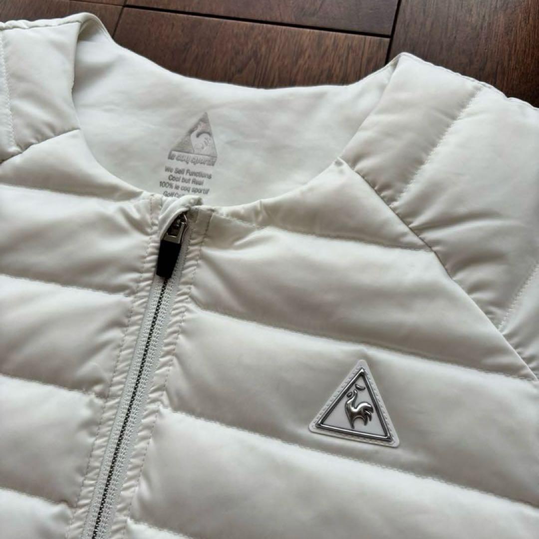 美品 ルコック le coq sportif ゴルフ ノーカラー ダウン M