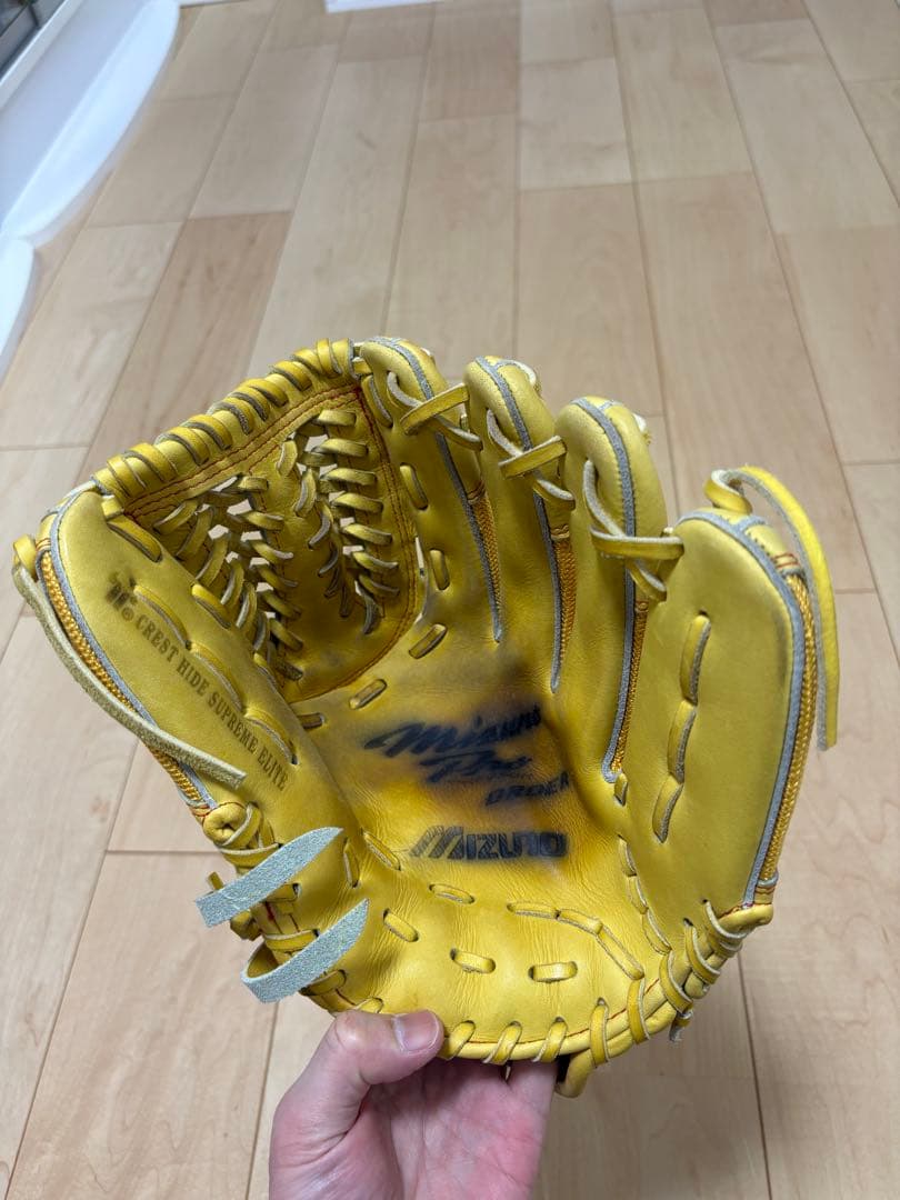 MizunoPro 硬式グローブ イエロー