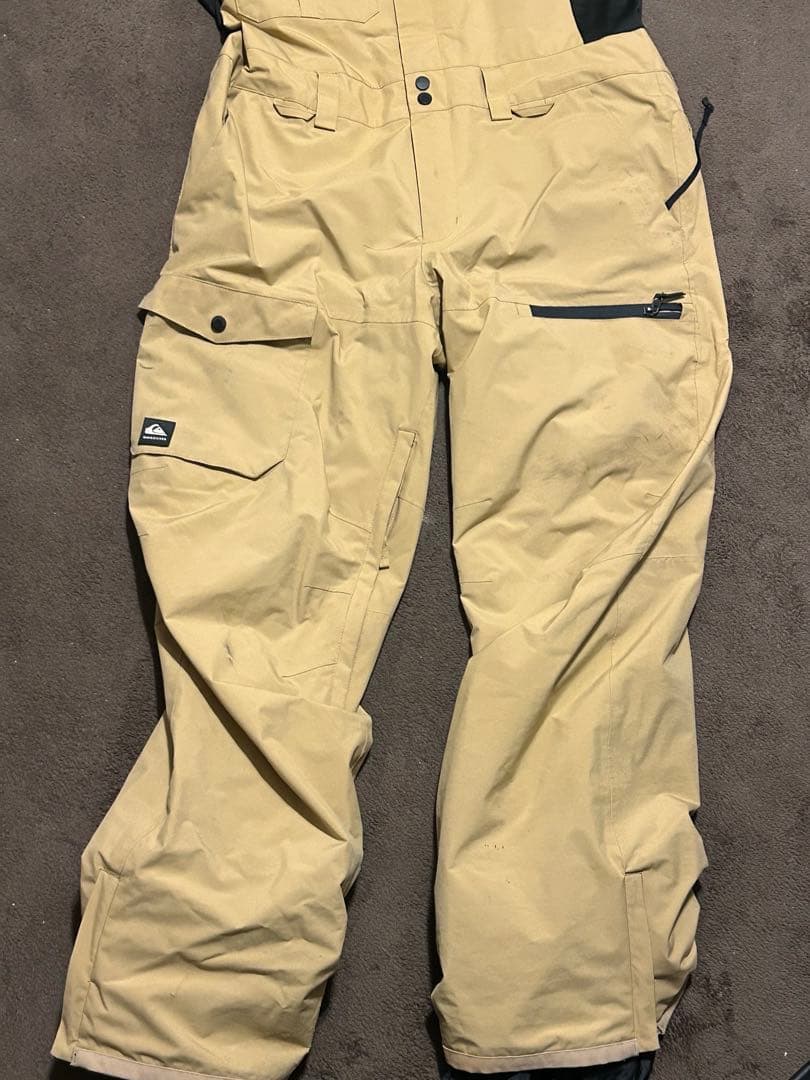 Quiksilver スノーボードウェア ベージュ上下セット