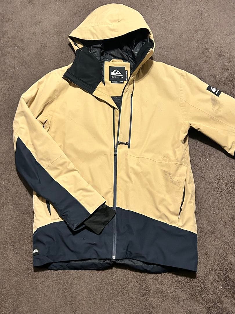 Quiksilver スノーボードウェア ベージュ上下セット
