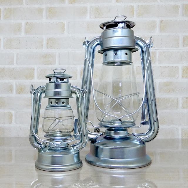 2点セット Silver 替芯4本付 ハリケーンランタン シルバー 銀 新品