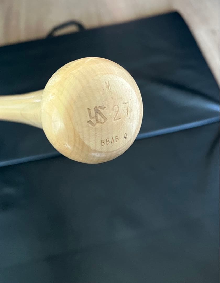 ヤクルトスワローズ 中村悠平 #27　バット NPBマーク 支給品　実使用