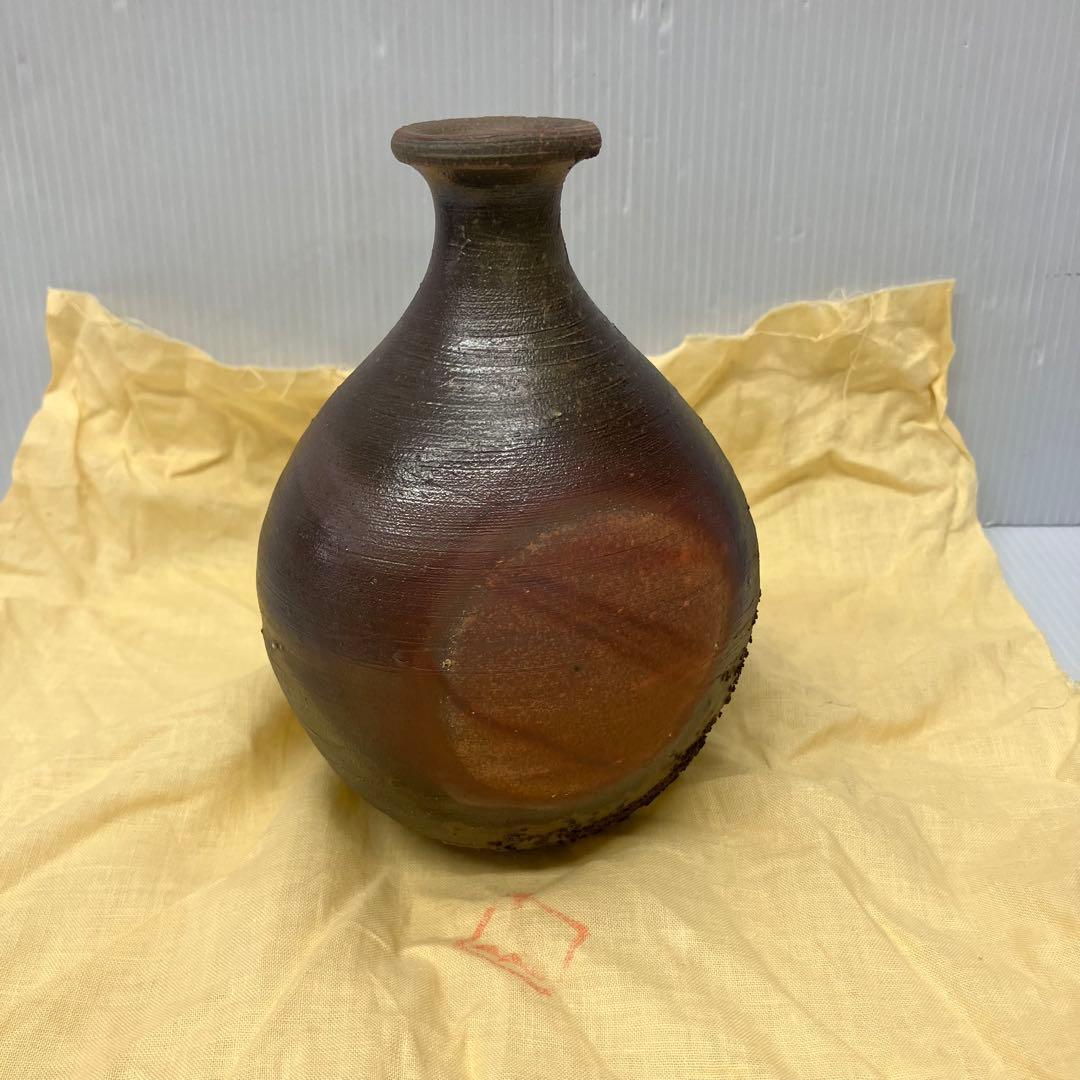 【備前焼】武用真 作 瓢徳利 お猪口 ぐい呑み 共箱付き 酒器 骨董