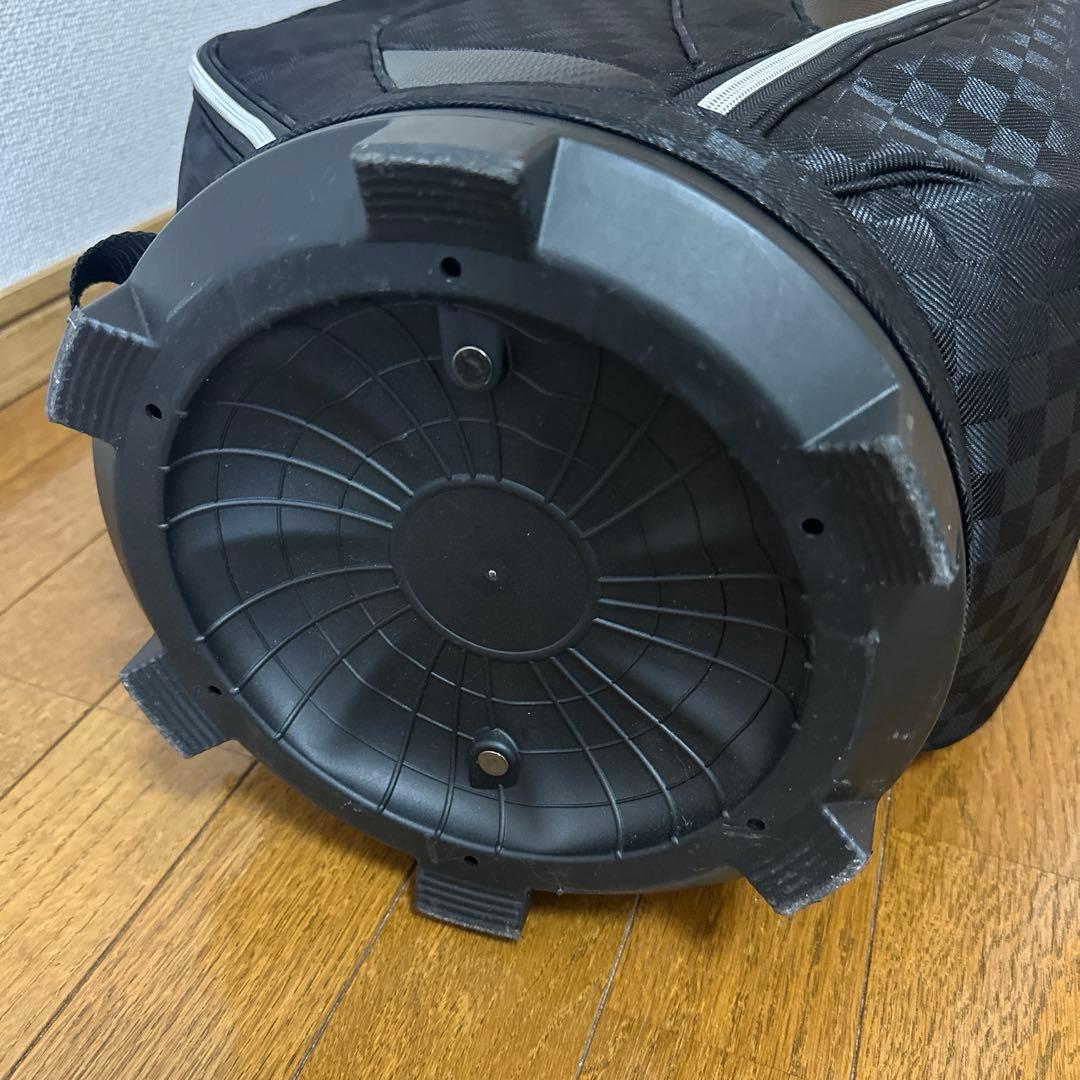 XXIO キャディバッグ チェック柄ブラック ゴルフバッグ　DUNLOP