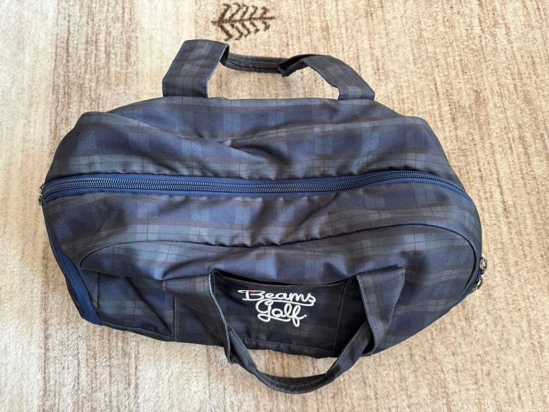 Beams Golf ゴルフバッグ ダークブルー・グリーン　チェック柄