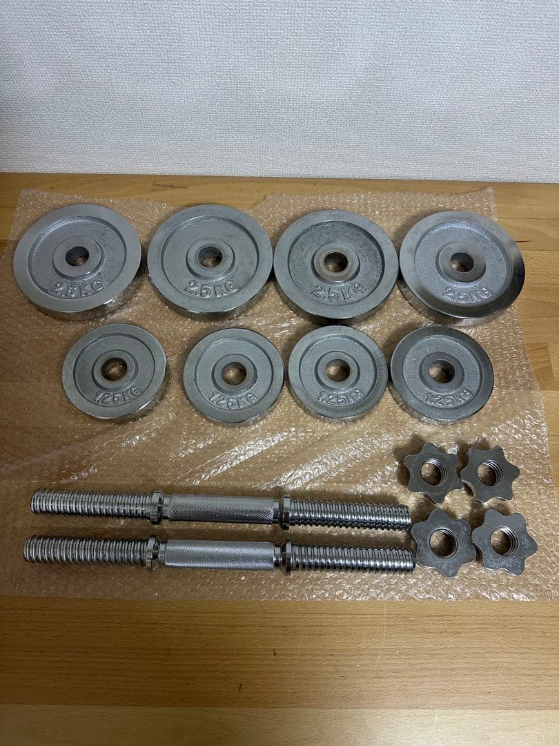 早い者勝ち　約20kg ありあわせダンベルセット　シャフト付き