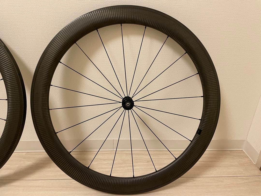 のむラボ組　カーボンホイール　リムブレーキ　1230g スプロケット付