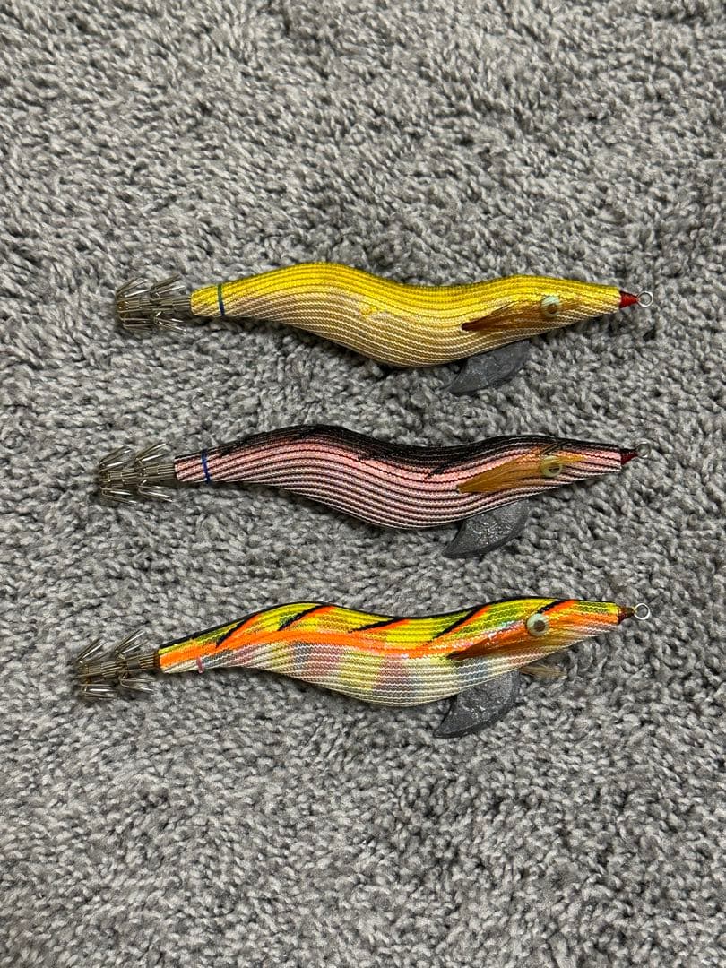 【中古】HAYASHI 餌木猿　スーパーシャロー 3.5号　萌葱、蝦茶、向日葵