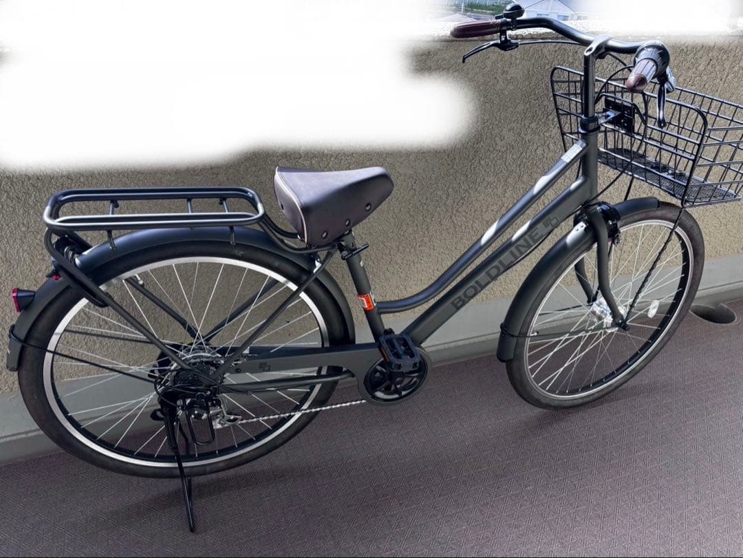 ⭐︎ふにふに⭐︎ ボールドライン　27インチ 自転車 マットブラック