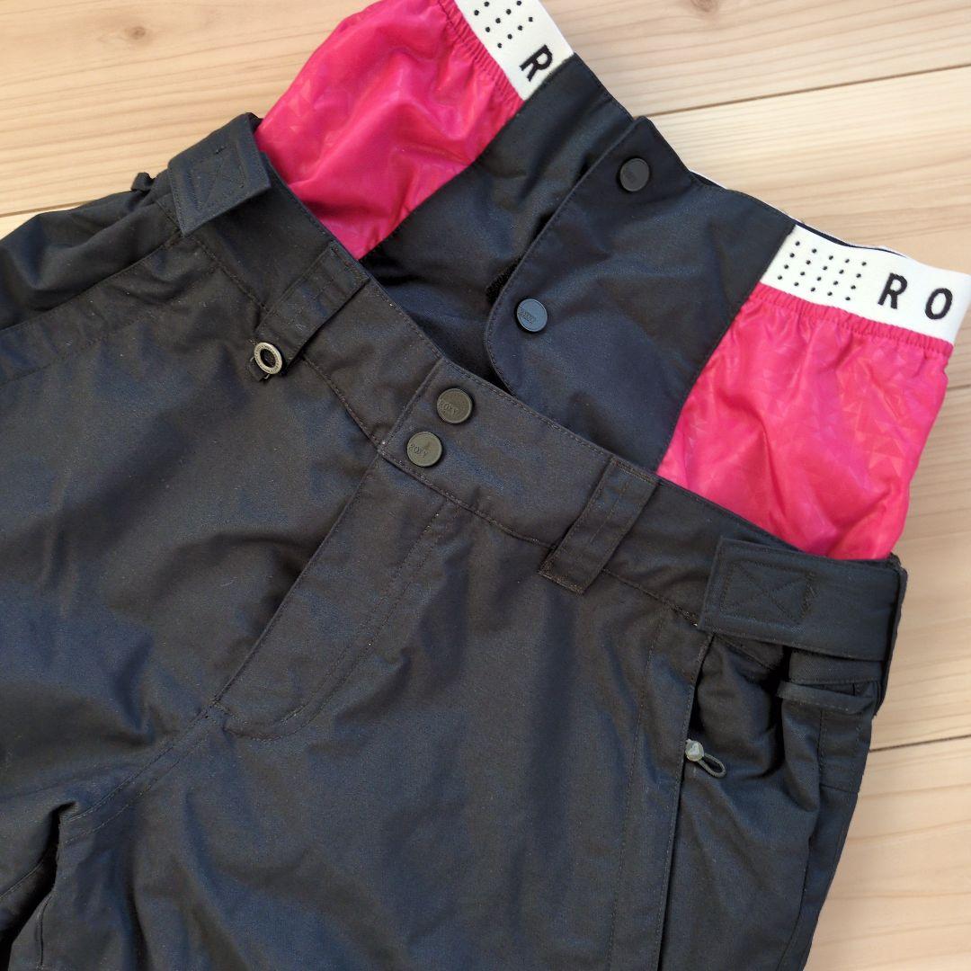 美品　ROXY マルチカラージャケット フード付き　上下セット　スノーボード