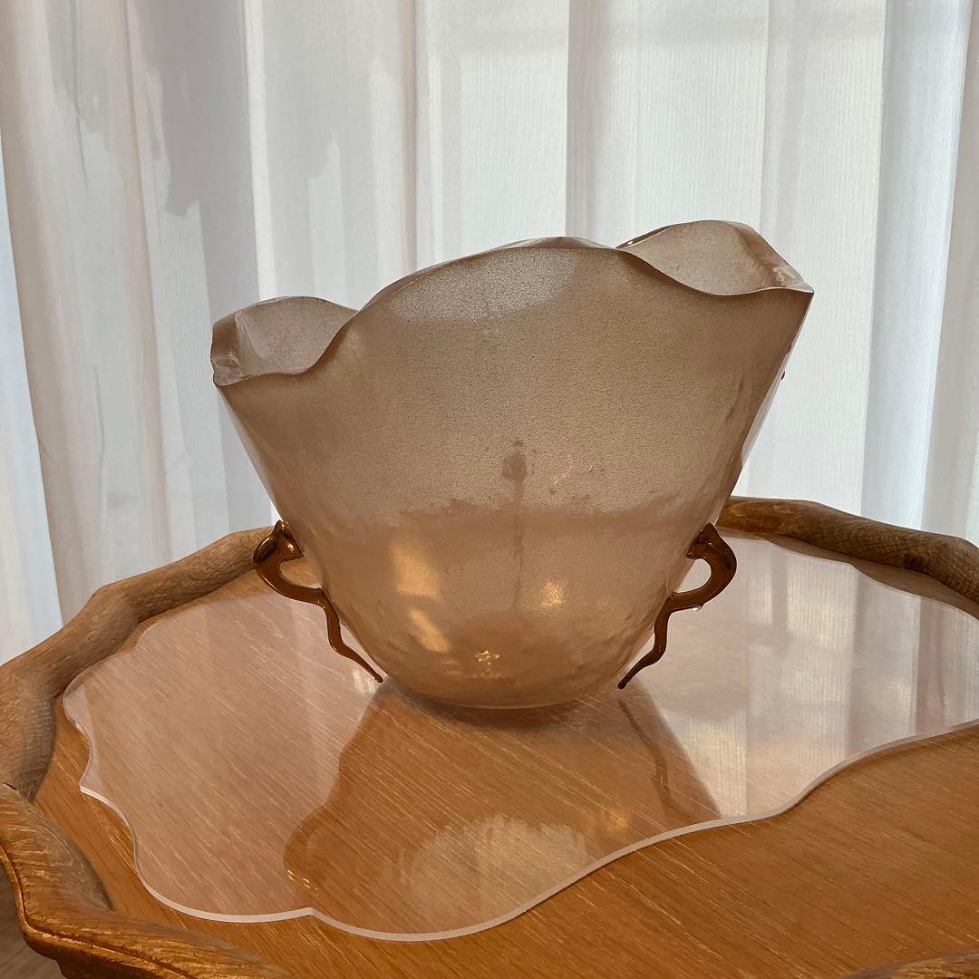 京都グラススタジオ　新品　フラワーベース　アイスペール　ガラス