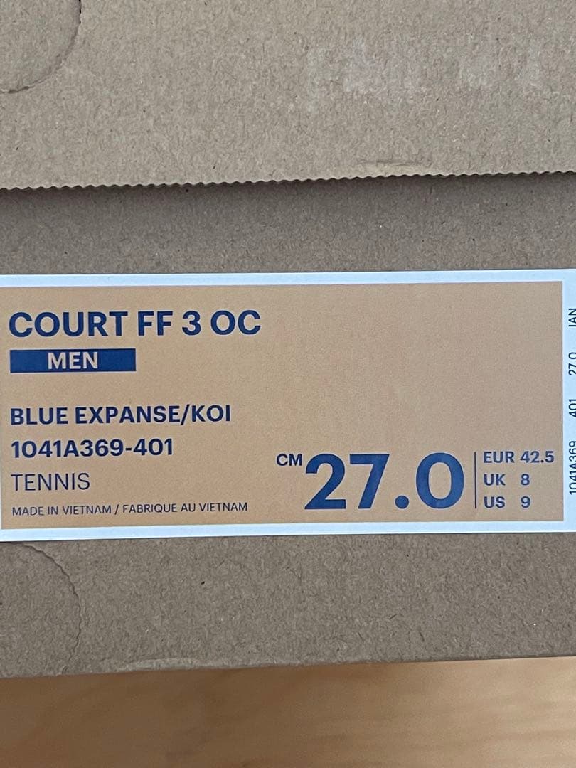 アシックス新品箱入り　COURT FF 3 OCオムニ・クレー　テニスシューズ