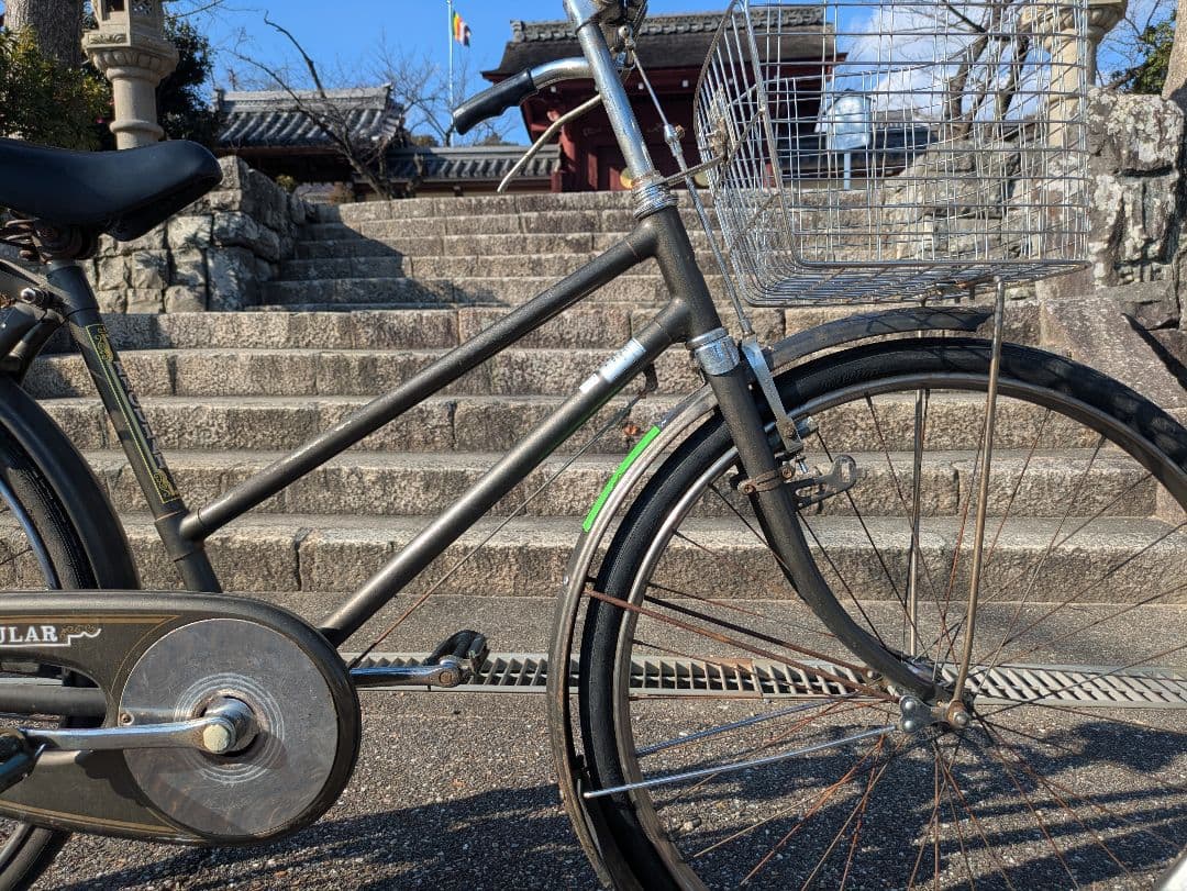 ナショナル　実用車　昭和　レトロ　自転車 ロッドブレーキ　ビンテージ