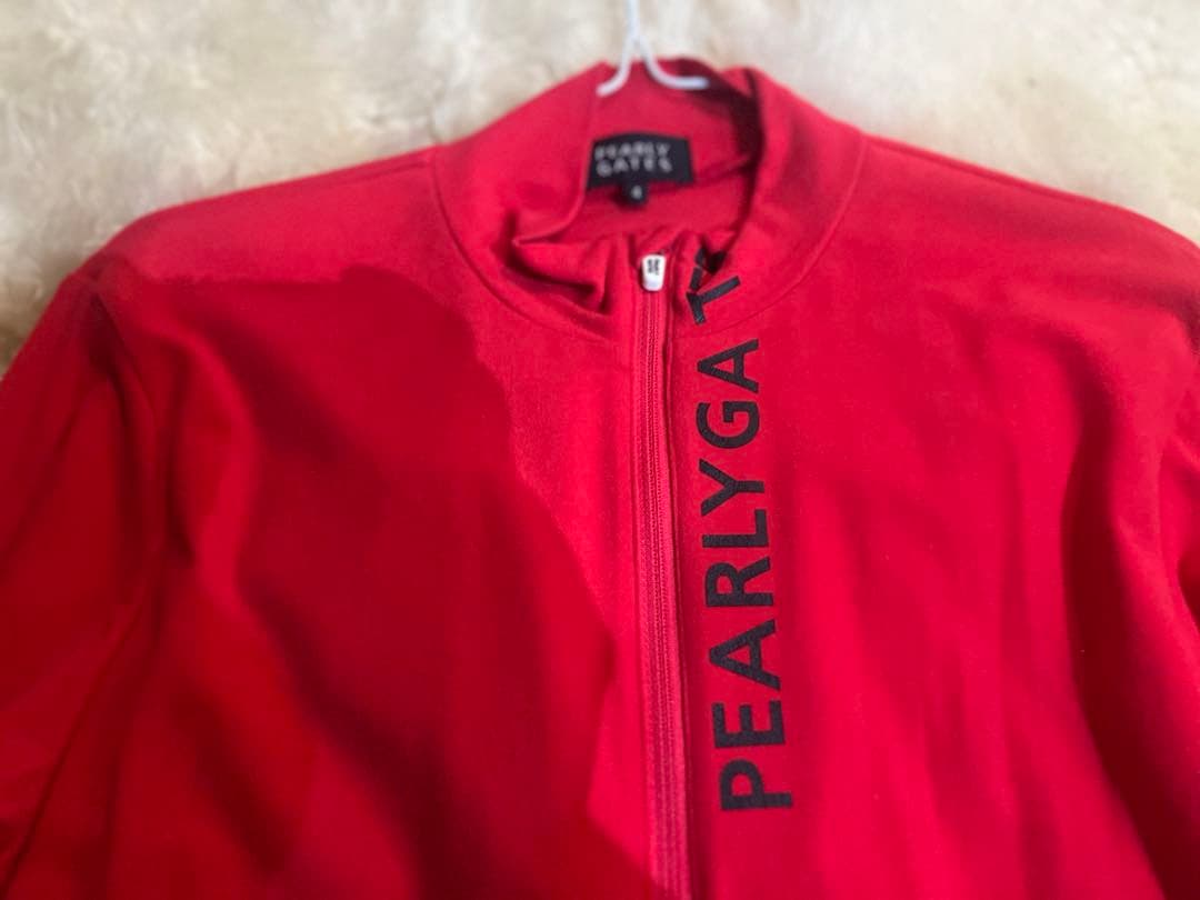 PEARLY GATES ハーフジップシャツ レッド