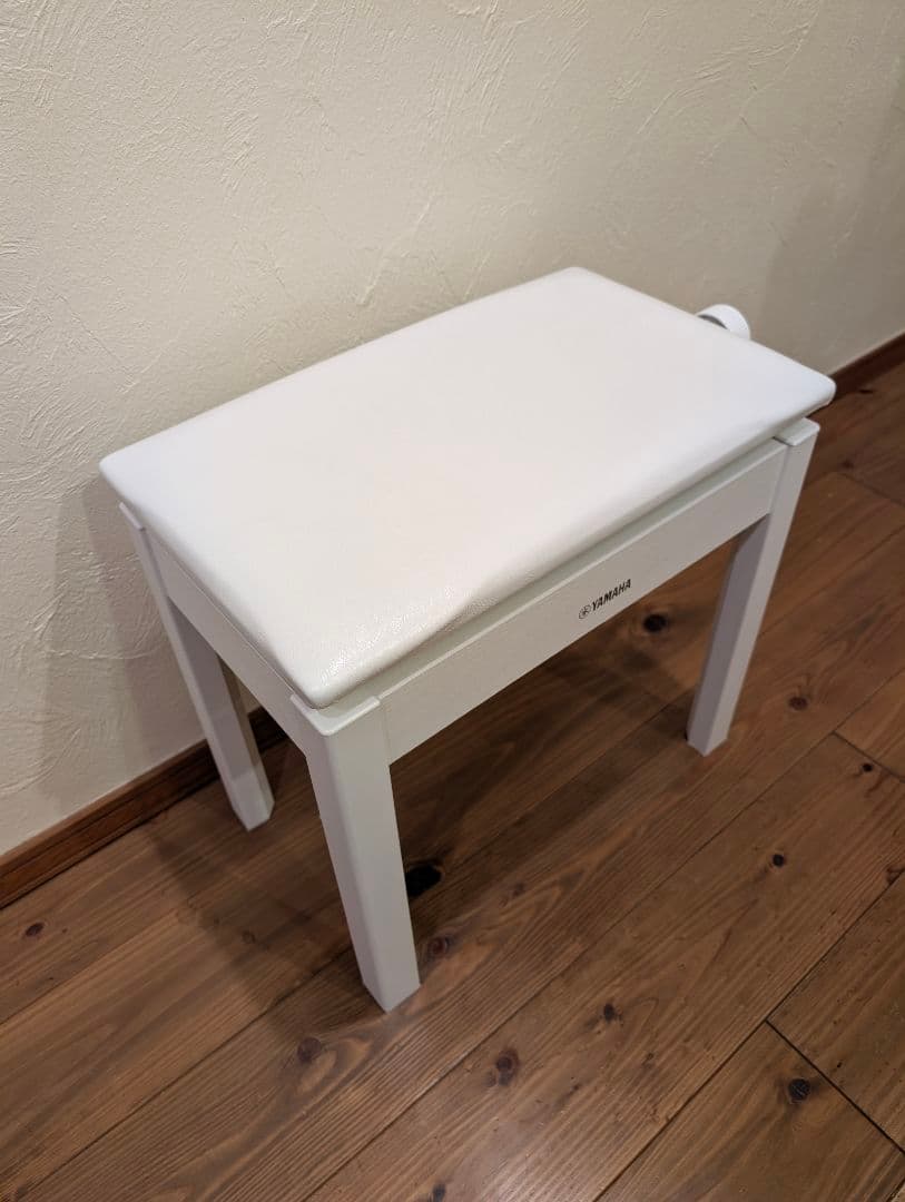【美品】YAMAHA ピアノ高低自在椅子BC-205WH 白 ホワイト ベンチ