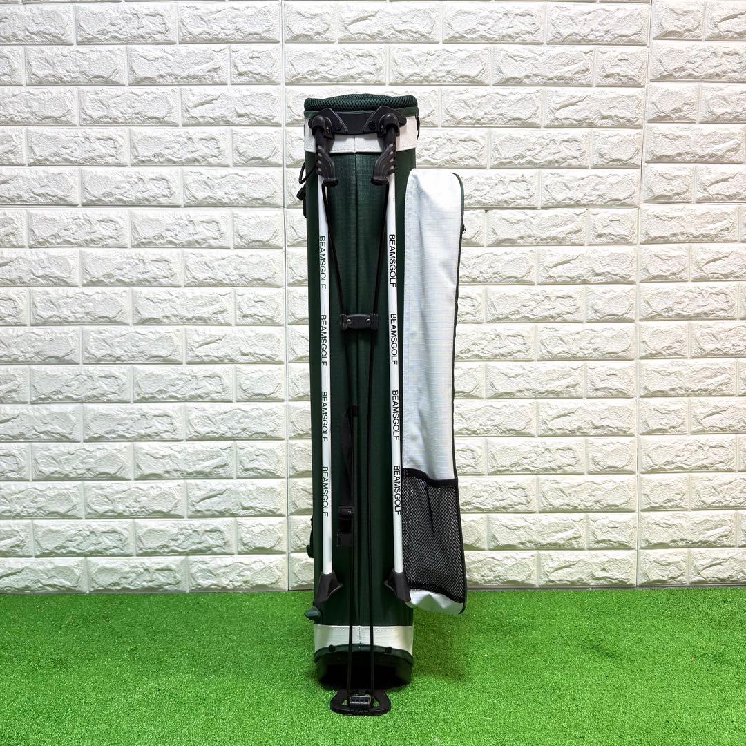 超美品　BEAMS GOLF キャディバッグ モスグリーン　スタンド式
