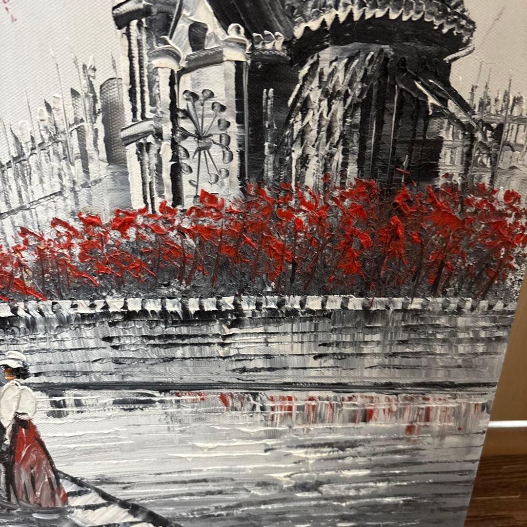 油彩画 風景画　フランス　ストリート　早い者勝ち　最終値下げ