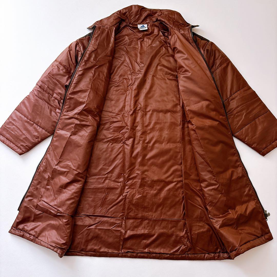 【希少】古着　adidas アディダス　ベンチコート　ユニセックス　茶　90s