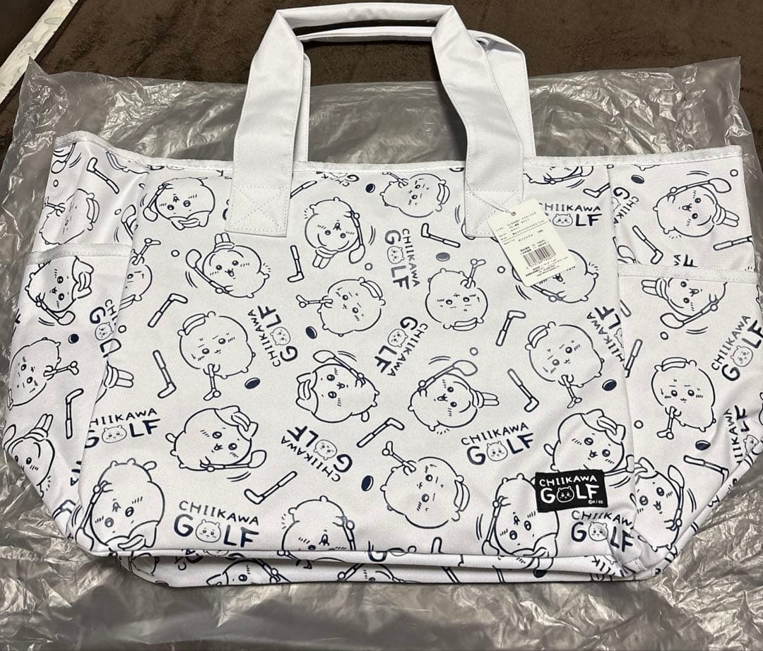 新品ちいかわゴルフ　ロッカーバッグ　ホワイト総柄　マザーズバッグ