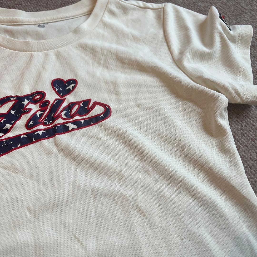 パラディーゾFila テニスウェアセットアップTシャツスコートサンバイザーコーデ