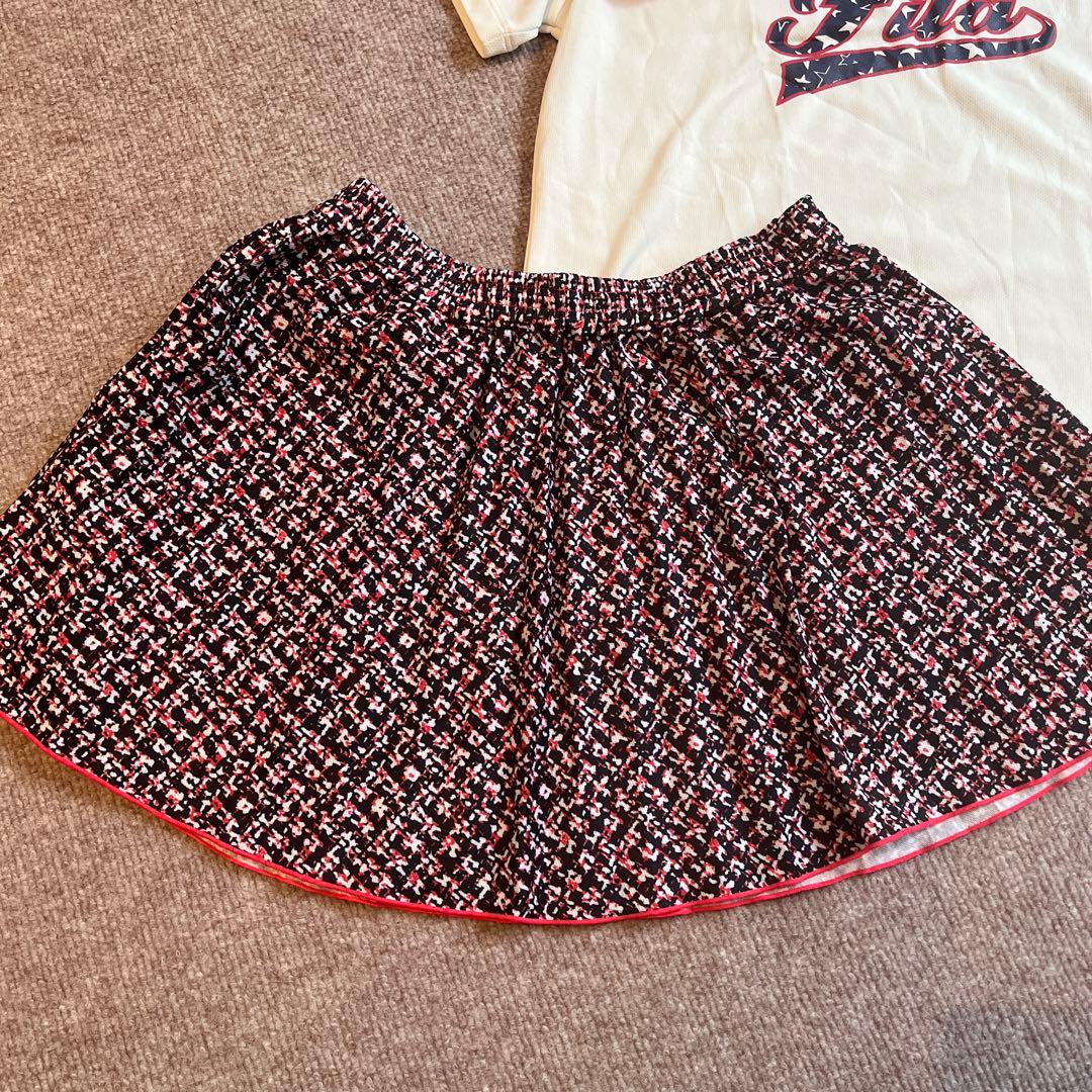 パラディーゾFila テニスウェアセットアップTシャツスコートサンバイザーコーデ