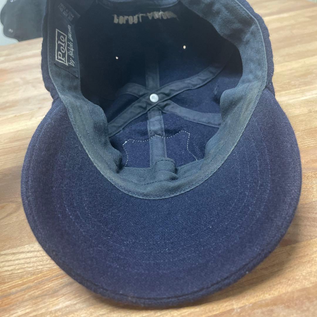ラルフローレン　RL ビンテージキャップ　革ベルト　ウール
