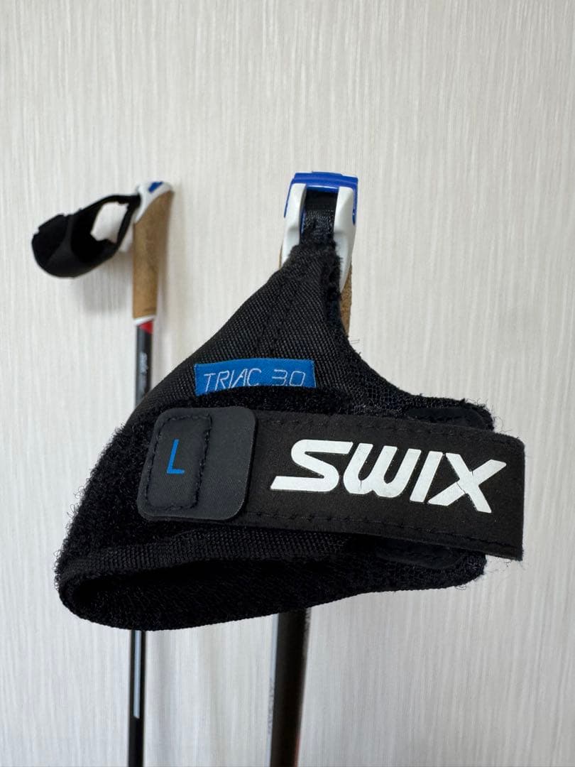 SWIX クロスカントリースキー ストック 157.5㎝　ストラップ付き
