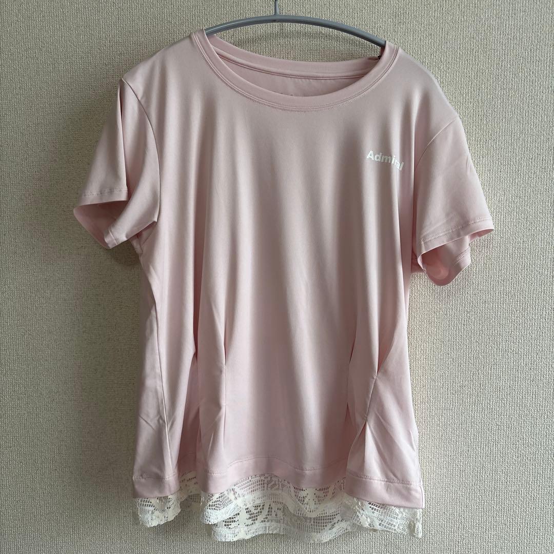 Admiral ピンク Tシャツとスコート　 LLサイズ 裾レース付き