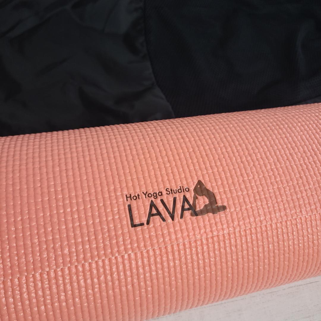 美品★LAVA ヨガマット サーモンピンク 収納バッグ付き