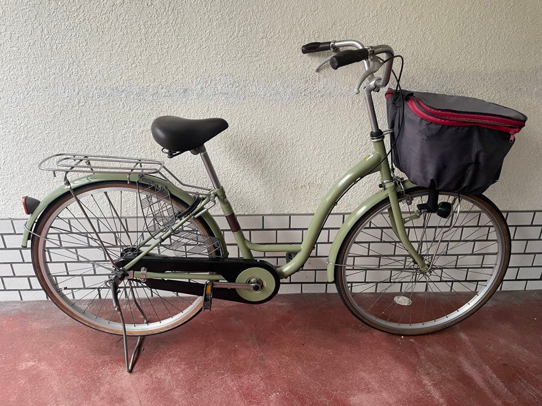中古 BRIDGESTONE自転車 オリーブグリーン