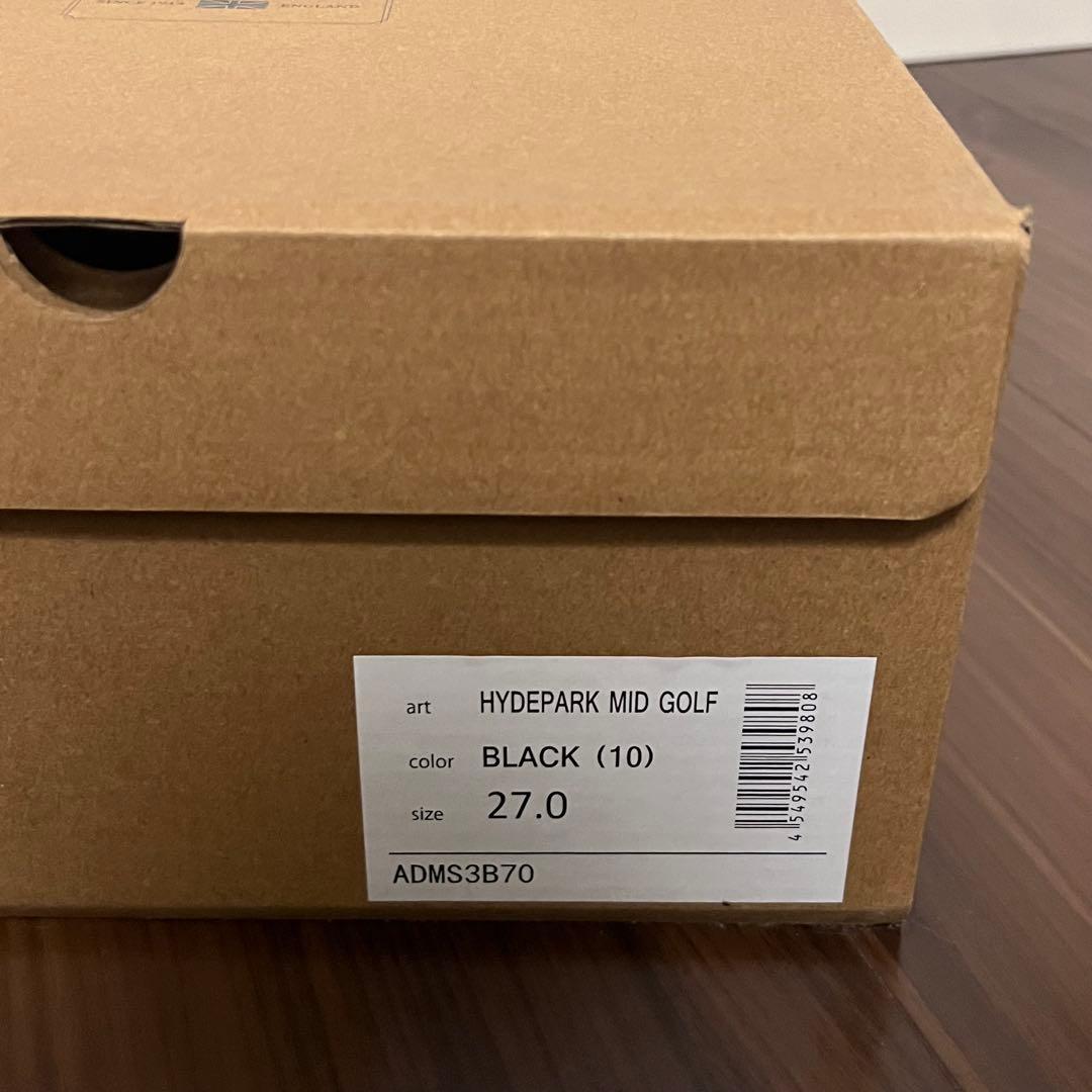 27cm アドミラル　ゴルフシューズ MID GOLF スパイクレス　ゴルフ 黒