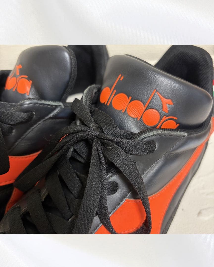 【限定1点】レア diadora ディアドラフットサル28.5 ブラックオレンジ