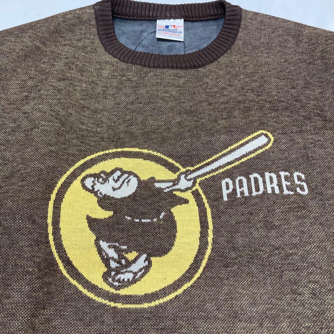 MLBパドレス新品ニットセーターPADRES野球ベースボールメジャーブラウン激安