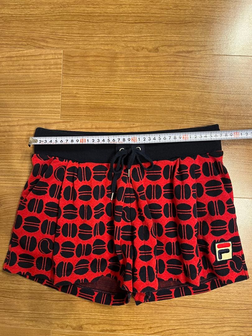 FILA フィラ セットアップ テニスウェア テニスボール柄 L 赤 紺