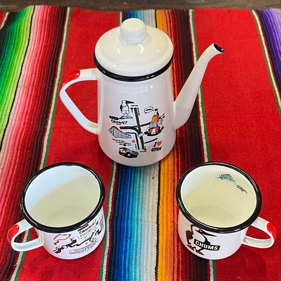 CHUMS Enamel kettle チャムス ケトル　ホーロー