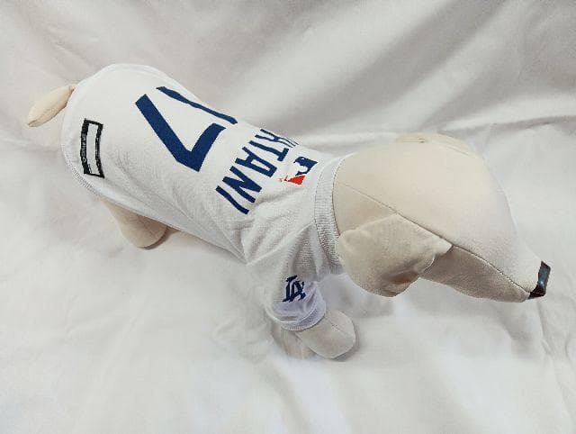 送料無料新品★犬の洋服ＭＬＢ公式ドジャース大谷翔平ユニホーム半袖ＴシャツＬ