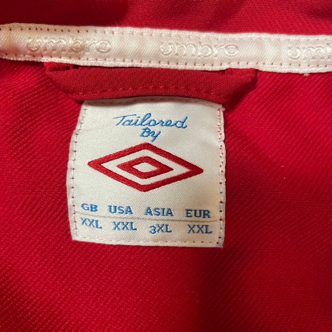 Umbro イングランド代表 ウォームアッププルオーバー刺繍ロゴ XXL 赤