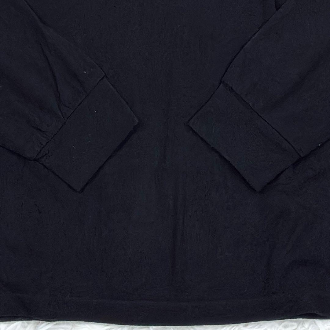 美品　ビームスゴルフ　タートルネック　ビッグロゴ　ワッペンロゴ　ロンT　XL　黒