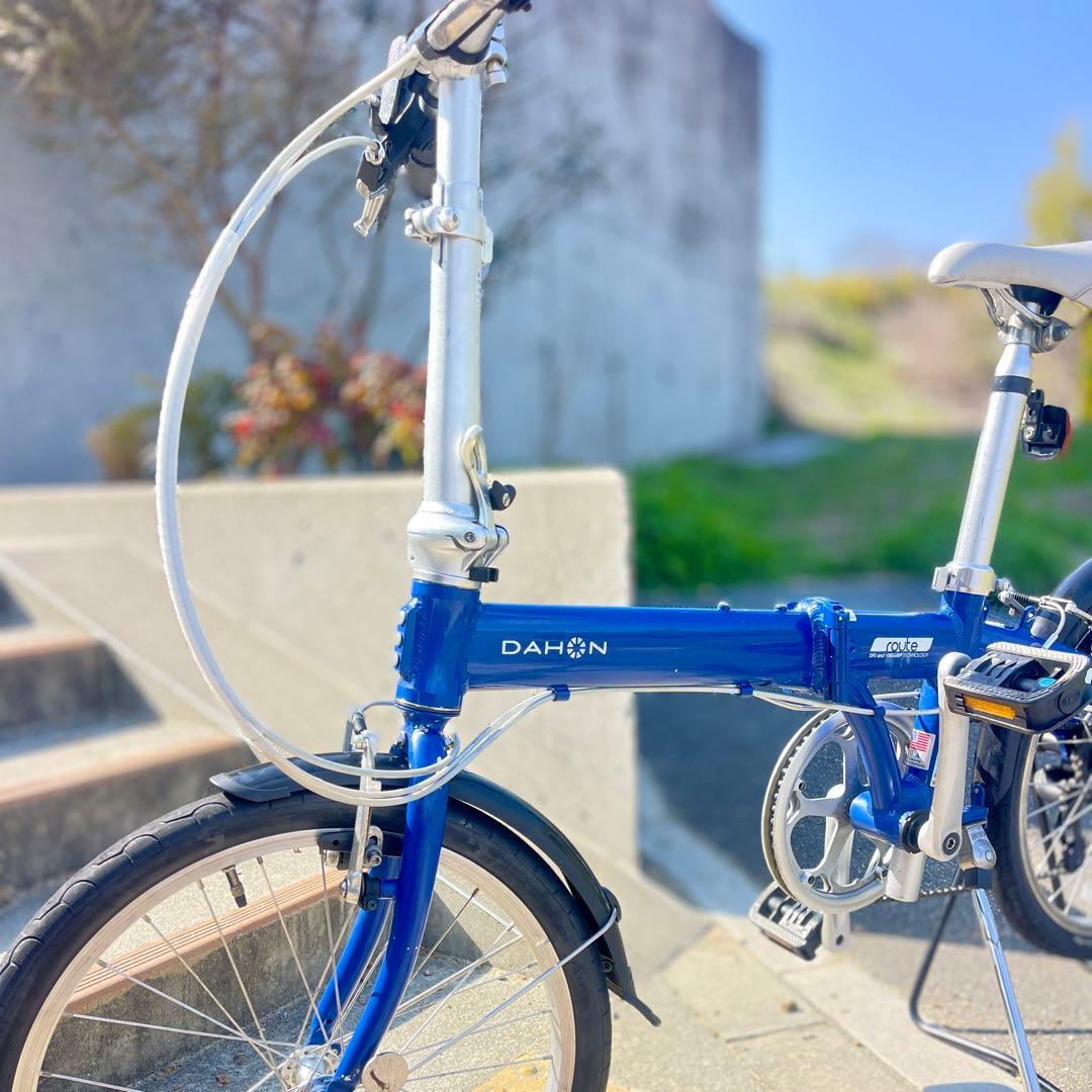 整備済 DAHON Route 20インチ 7段変速 ダホン ルート ブルー