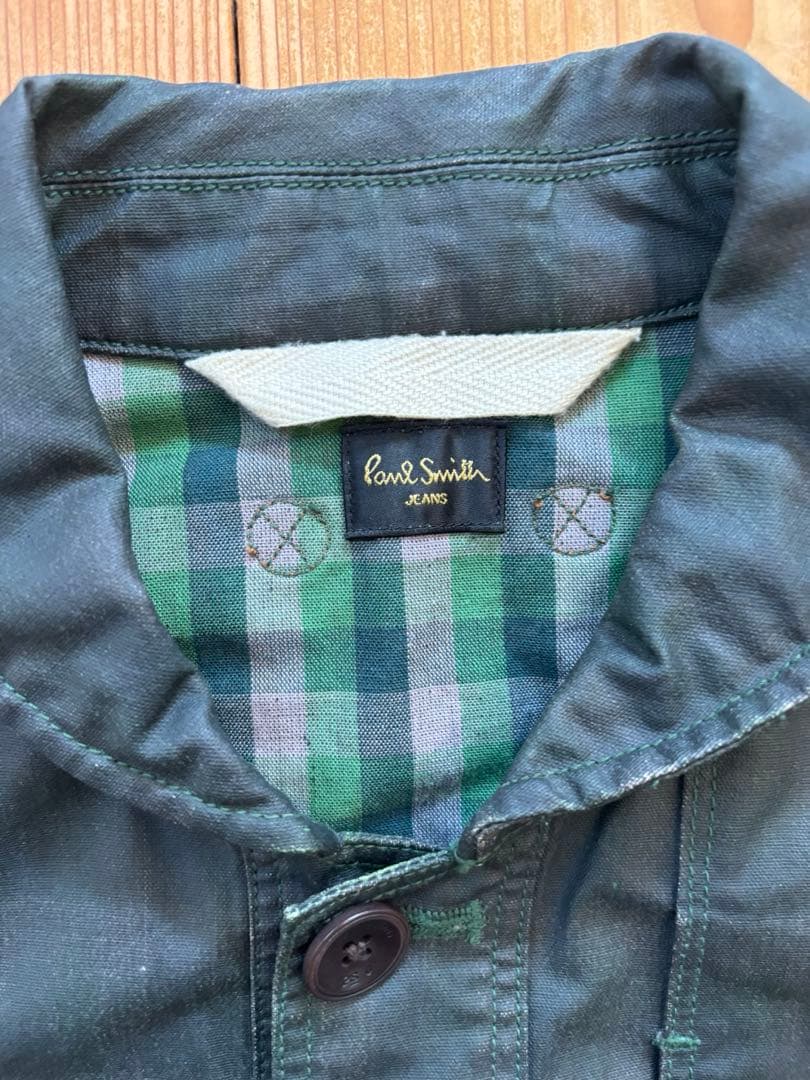 激レア PaulSmith ショールカラーボックスシルエットジャケット 樹脂加工
