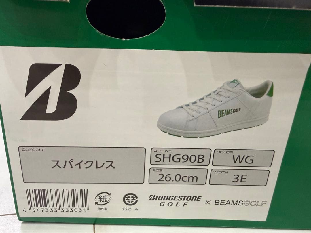 BEAMS GOLF BRIDGESTONE スパイクレス　ゴルフシューズ