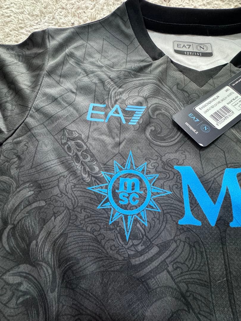 新品タグ付　SSC Napoli EA7 ジ ユニアユニフォーム 12Y ナポリ